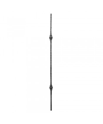 Barrote forjado con doble macollas para barandas y rejas 209-BF