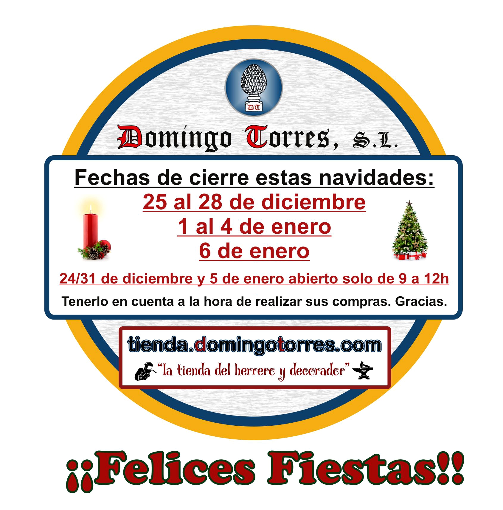 Cierre fiestas navideñas